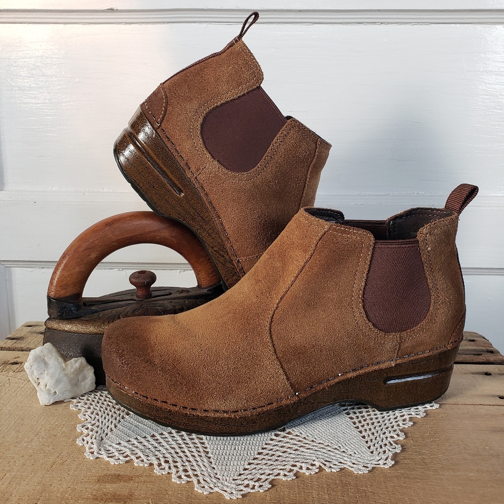 ⚘inQuire⚘AvaiLable⚘Rustic Dansko FRANKIE Chelsea Clog Bootie Antique Honey 37 39 - Picture 9 of 9